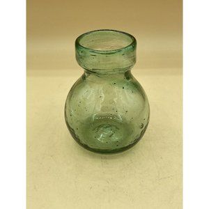 Vintage Jug Bottle Medicine Apothecary Green Glass 5” Vase